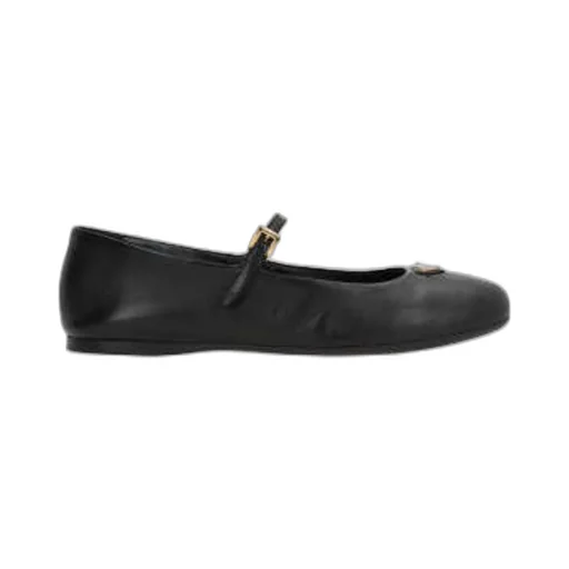 Prada Triangle-Logo Flat Shoes