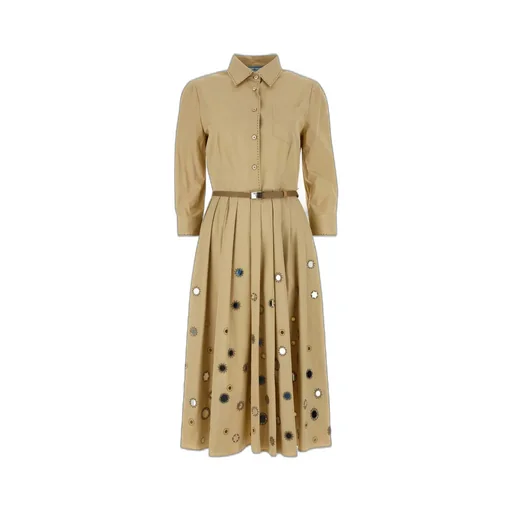 Prada Long-Sleeved Belted Dress