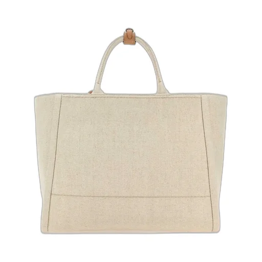 Prada Logo-Appliqué Large Top Handle Bag