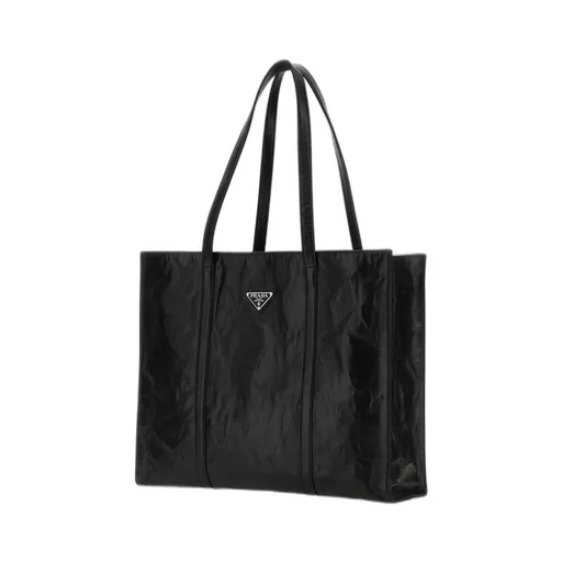 Prada Logo-Plaque Tote Bag