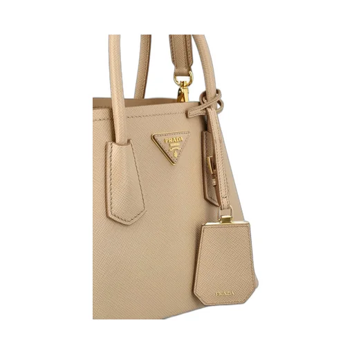 Prada Logo Detailed Top Handle Tote Bag