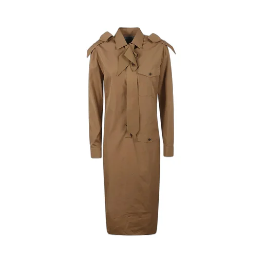 Prada Long-Sleeved Poplin Dress
