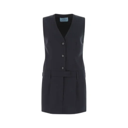 Prada V-Neck Sleeveless Midi Dress