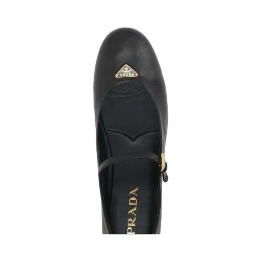 Prada Triangle-Logo Flat Shoes