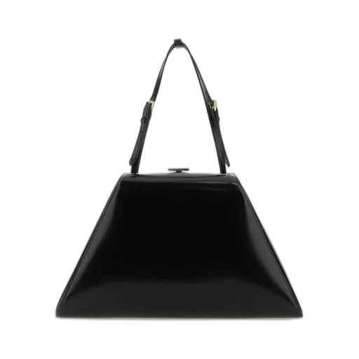 Prada Logo Plaque Clasp Top Handle Bag
