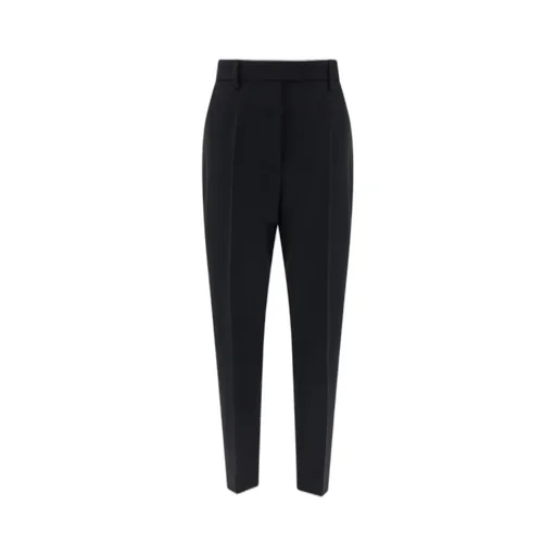 Prada Pleated Tapered-Leg Trousers