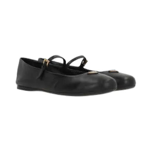 Prada Triangle-Logo Flat Shoes
