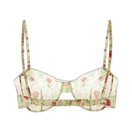Prada Allover Floral Printed Bra