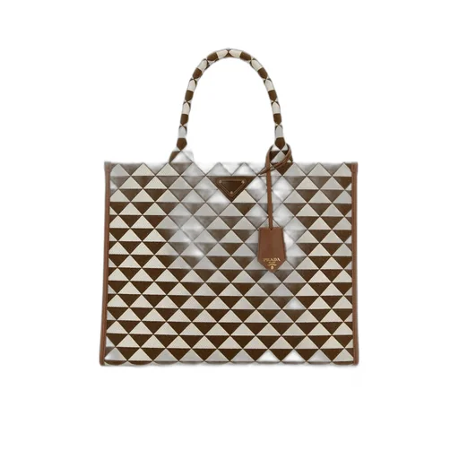 Prada Triangle-Logo Tote Bag