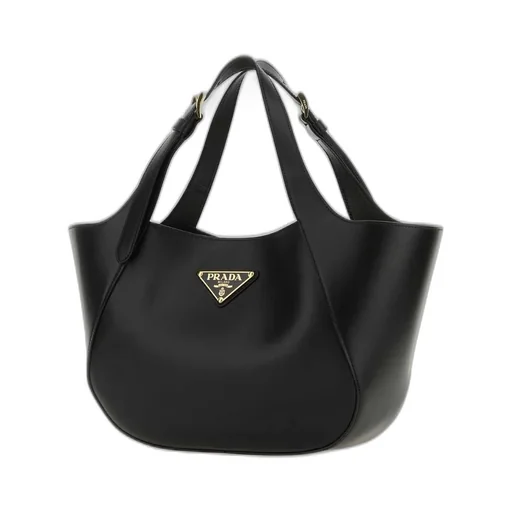 Prada Triangle-Logo Tote Bag