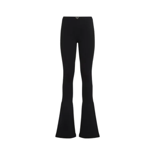 Prada Low-Rise Ribbed-Knit Trousers