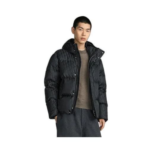 Dior Oblique Hooded Quilted Down Jacket