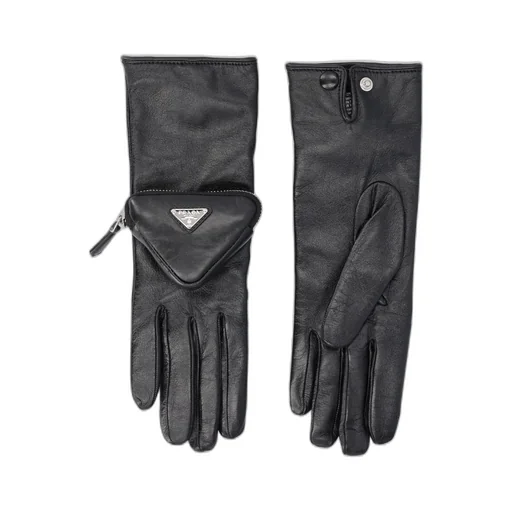 Prada Logo Pouch-Detailed Gloves