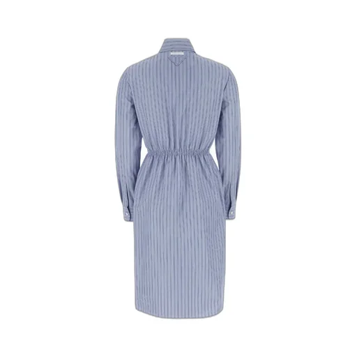 Prada Striped Straight Hem Shirt Dress