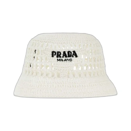 Prada Logo Detailed Interwoven Bucket Hat