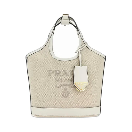 Prada Logo Print Mini Bucket Bag