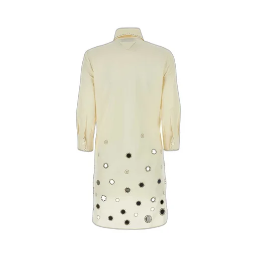 Prada Appliqué-Detailed Button-Up Shirtdress