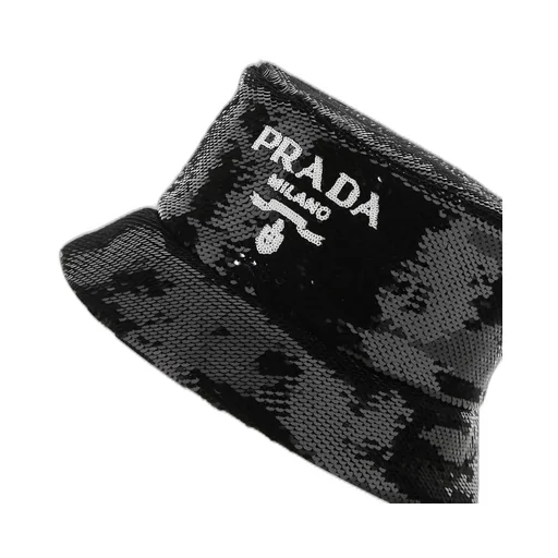 Prada Sequins Logo Bucket Hat