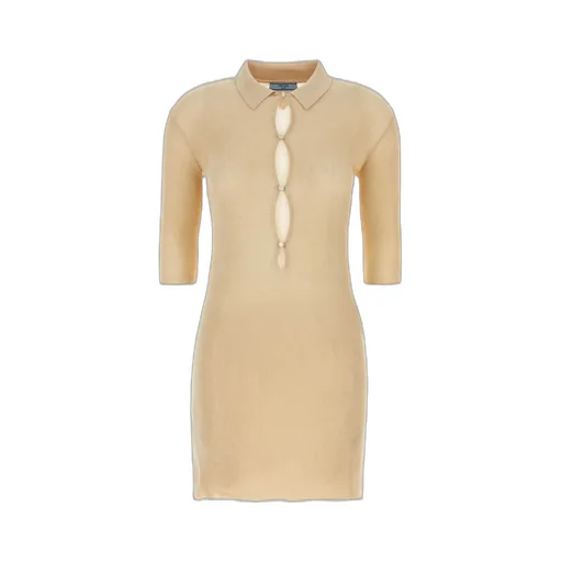 Prada Short-Sleeved Knitted Mini Dress
