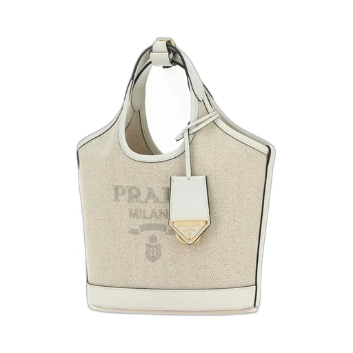 Prada Logo Print Mini Bucket Bag