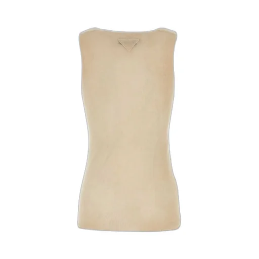 Prada Sleeveless Ribbed Tank Top
