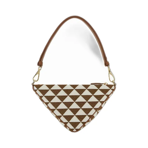 Prada Logo-Triangle Embroidered Zipped Mini Shoulder Bag
