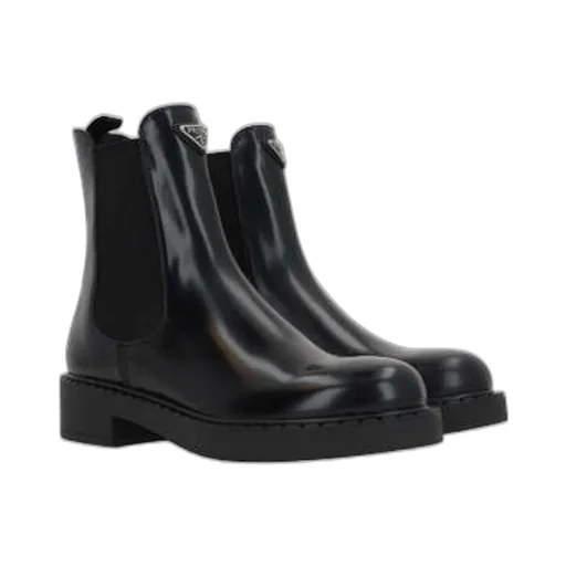 Prada Round-Toe Ankle Boots