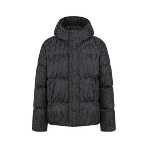 Dior Oblique Hooded Quilted Down Jacket