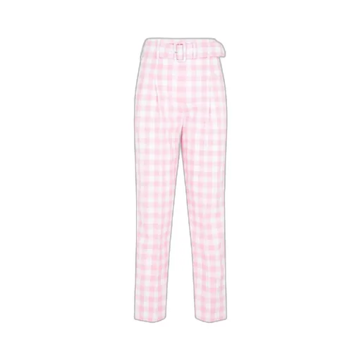Prada Checked Belted Trousers