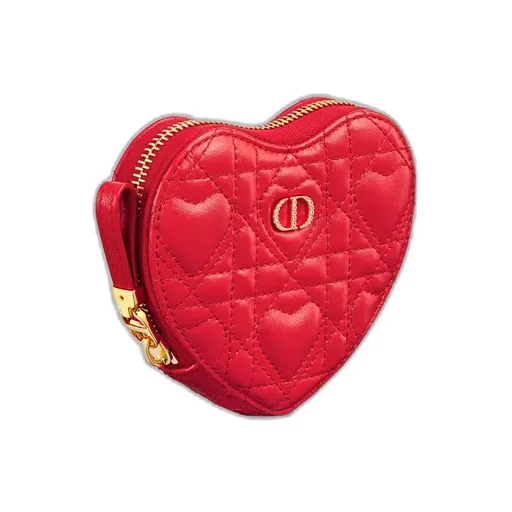 Dior Caro Heart Pouch With Chain
