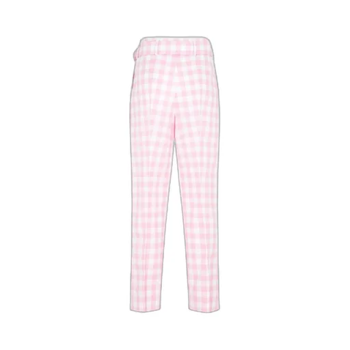 Prada Checked Belted Trousers