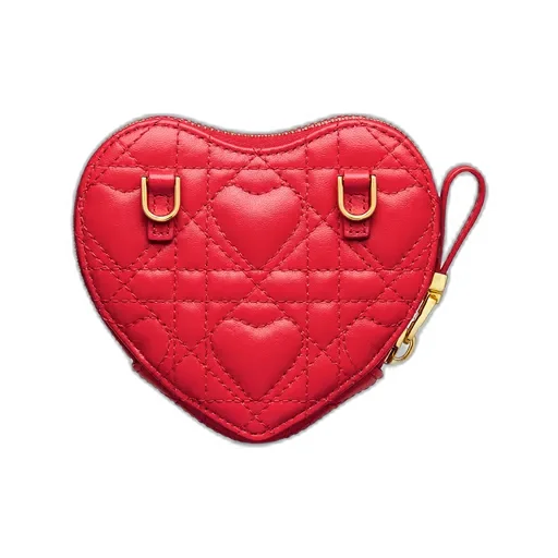 Dior Caro Heart Pouch With Chain