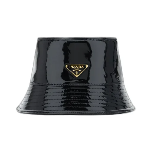 Prada Triangle Logo Plaque Bucket Hat