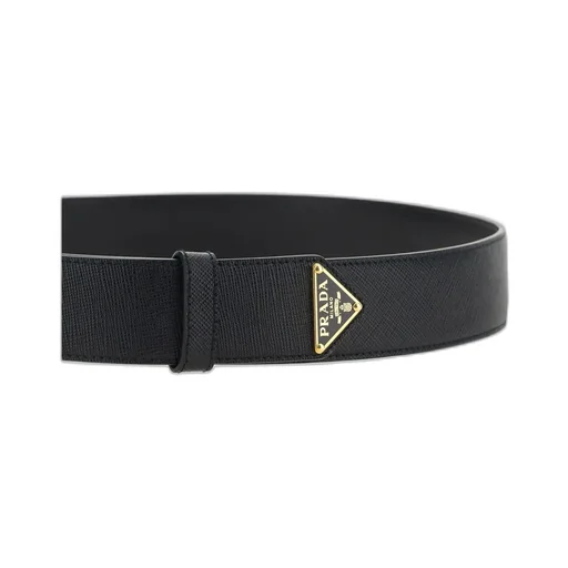 Prada Logo Plaque Buckled Belt