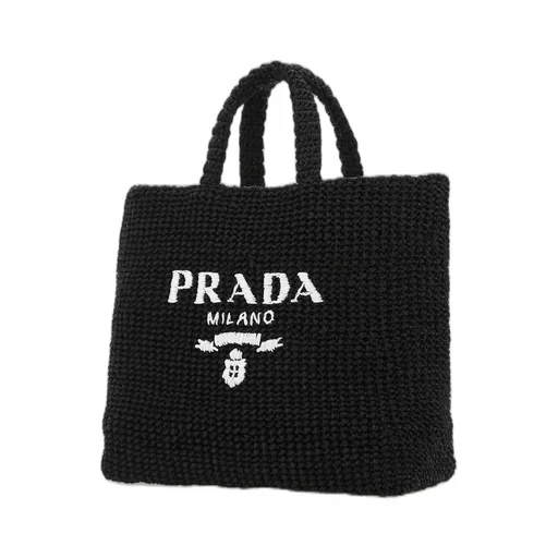 Prada Logo-Embroidered Large Tote Bag