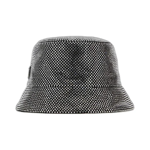 Prada Embellished Logo Plaque Bucket Hat