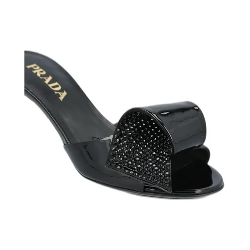Prada Embellished Slip-On Sandals