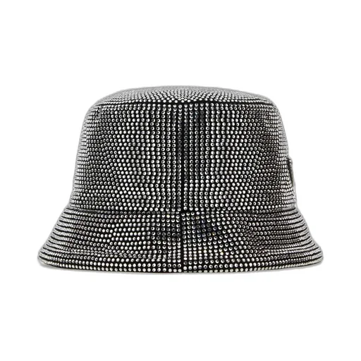 Prada Embellished Logo Plaque Bucket Hat