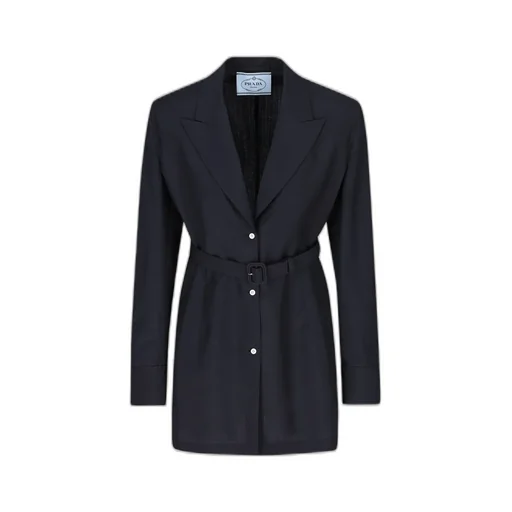 Prada Single-Breasted Belted Shirt Jacket