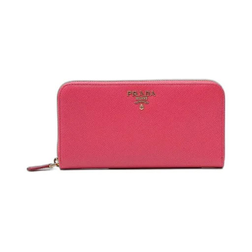 Prada Continental Logo Zip Around Wallet
