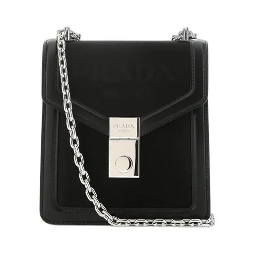 Prada Flap Lock Detail Shoulder Bag