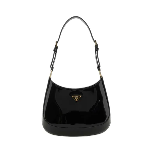 Prada Cleo Logo Plaque Shoulder Bag
