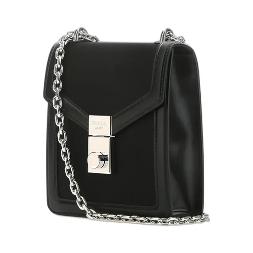 Prada Flap Lock Detail Shoulder Bag