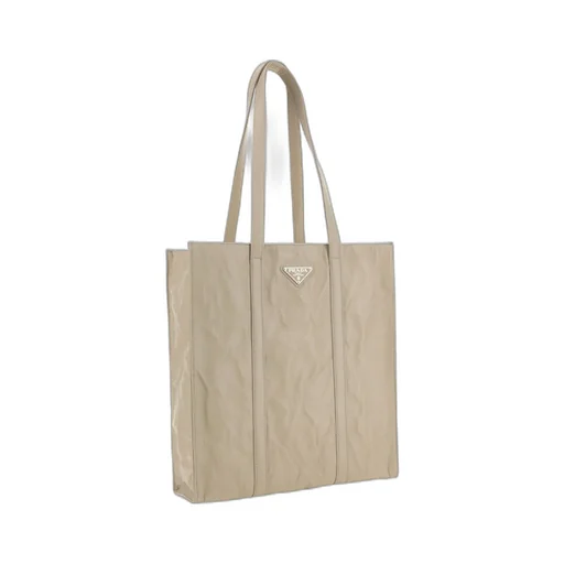 Prada Logo-Plaque Tote Bag