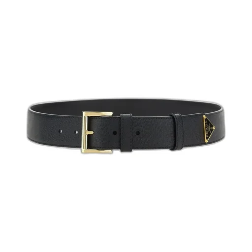 Prada Logo Plaque Buckled Belt