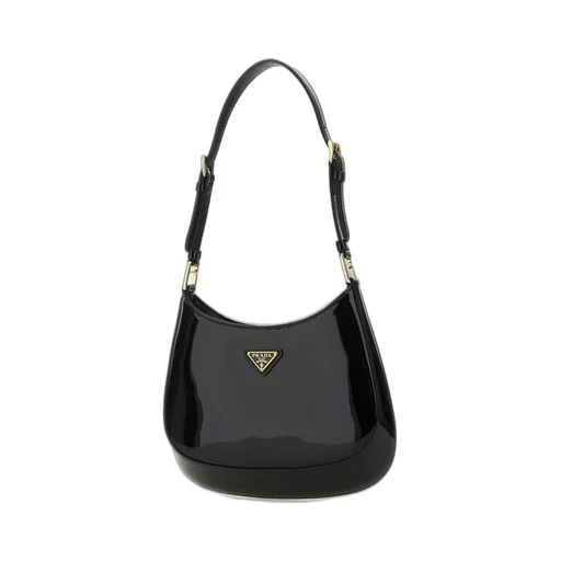 Prada Cleo Logo Plaque Shoulder Bag