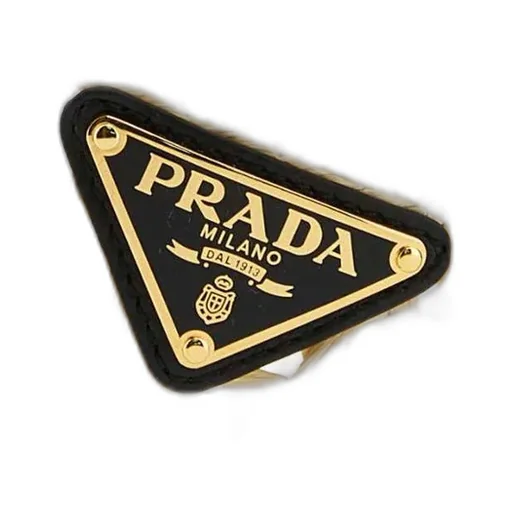 Prada Triangle Logo Woven Raffia Hat