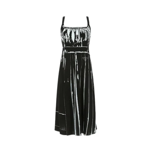 Prada U-Neck Sleeveless Sablé Dress