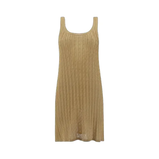 Prada Sleeveless V-Neck Midi Dress