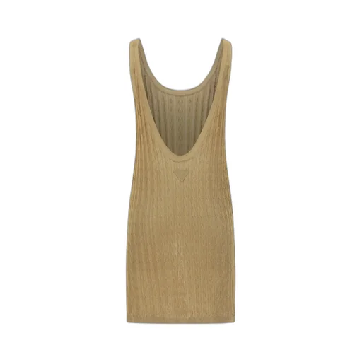 Prada Sleeveless V-Neck Midi Dress